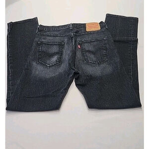 Levis 501 Jeans Straight Leg Button Fly, Black,30x30,NWOT